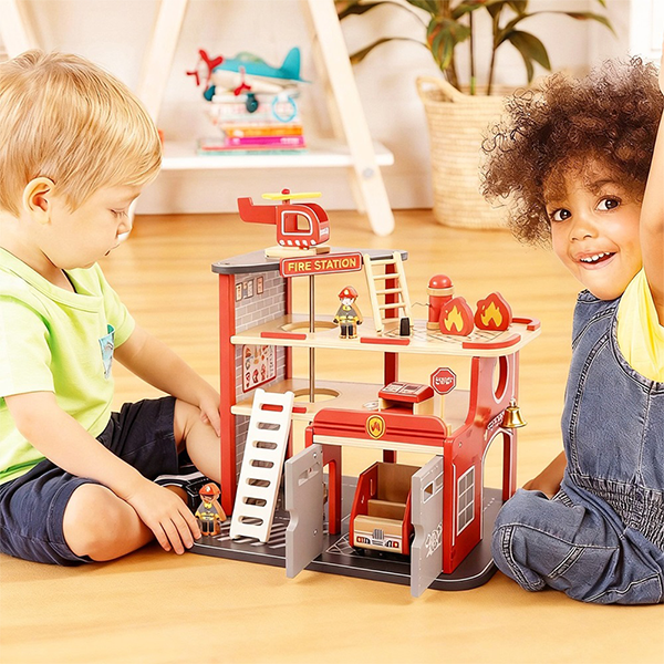 Fire station toy set