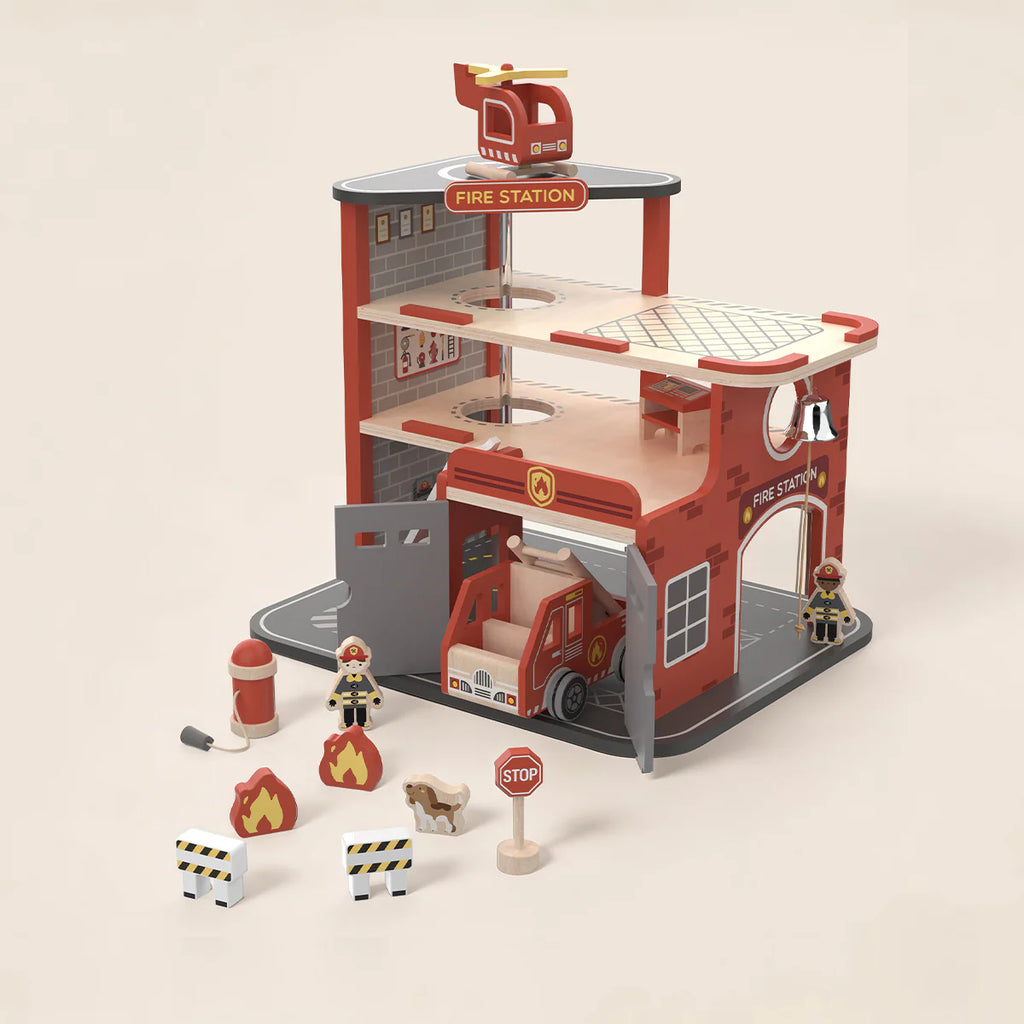 Fire station toy set